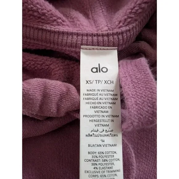 Alo Yoga Accolade Hoodie Soft Mulberry, XS (A8) - Picture 3 of 9